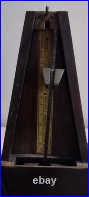 Antique Seth Thomas Wood Wind Up Metronome De Maelzel, Working Condition