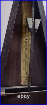 Antique Seth Thomas Wood Wind Up Metronome De Maelzel, Working Condition
