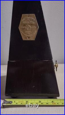 Antique Seth Thomas Wood Wind Up Metronome De Maelzel, Working Condition