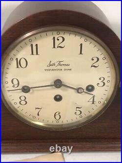 Antique Seth Thomas Woodbury Westminster Chime Desk Mantel Clock Made In Germany