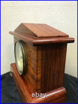 Antique Seth Thomas Wooden Celluloid Adamantine Chimes Mantel Clock, 13 Widest