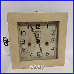 Antique Seth Thomas Wooden Wind-Up Wall Clock/Read