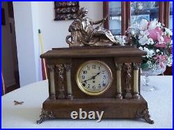 Antique Seth Thomas clock and topper Original