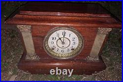 Antique Seth Thomas desk column Mantle Clock Vintage Decorative Timepiece
