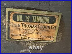 Antique Seth Thomas mantel clock No 19 Tambour
