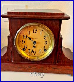 Antique Seth Thomas model 89 Adamantine Flat top mantle clock (Works)