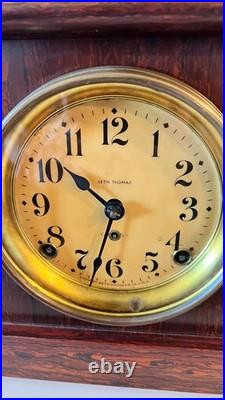 Antique Seth Thomas model 89 Adamantine Flat top mantle clock (Works)