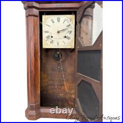 Antique Seth Thomas parlor clock no 1 rosewood reverse painted eagle empire 1860
