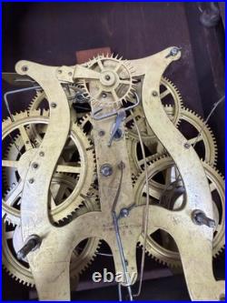 Antique Seth Thomas parlor clock no 1 rosewood reverse painted eagle empire 1860