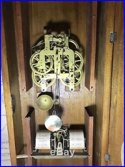 Antique Style Seth Thomas Double Dial Calendar Clock Month 8 Day Movement Date