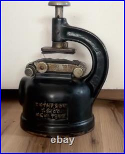 Antique Thompson Time Stamp Co. Cast-Iron Time/Date Machine WithSeth Thomas Clock
