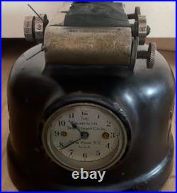 Antique Thompson Time Stamp Co. Cast-Iron Time/Date Machine WithSeth Thomas Clock