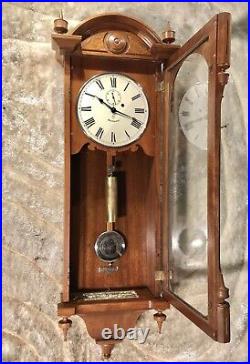 Antique USA SETH THOMAS NO. 6 Regulator clock, brass weight Driven, walnut case