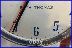 Antique Use The Petter Blue Book Shop Clock Seth Thomas Works 13 1/2 Across