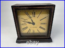 Antique Vernon SETH THOMAS 1920's 8 Day Gothic Mahogany Mantel Shelf Clock USA