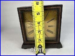 Antique Vernon SETH THOMAS 1920's 8 Day Gothic Mahogany Mantel Shelf Clock USA