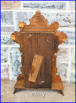 Antique Victorian 8 Day Seth Thomas Gingerbread Kitchen Mantle Shelf Clock Alarm