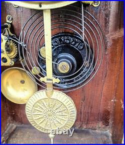 Antique Victorian 8 Day Seth Thomas Gingerbread Kitchen Mantle Shelf Clock Alarm