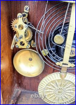 Antique Victorian 8 Day Seth Thomas Gingerbread Kitchen Mantle Shelf Clock Alarm