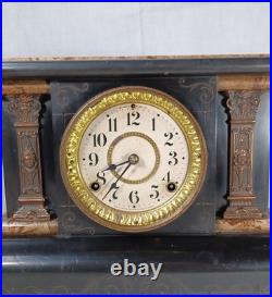 Antique Victorian Eastlake Seth Thomas Adamantine Clock No. 722 Lion Face Handles