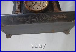 Antique Victorian Eastlake Seth Thomas Adamantine Clock No. 722 Lion Face Handles