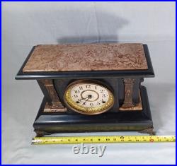 Antique Victorian Eastlake Seth Thomas Adamantine Clock No. 722 Lion Face Handles
