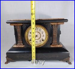 Antique Victorian Eastlake Seth Thomas Adamantine Clock No. 722 Lion Face Handles