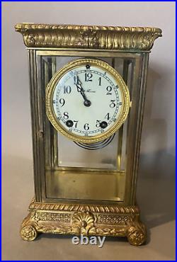 Antique Victorian Seth Thomas Crystal Regulator Clock