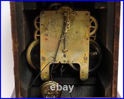 Antique Victorian Seth Thomas Rosewood Mantle Clock Key Weight Works