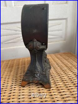 Antique Victorian Seth Tomas Metal Long Alarm Green Man Motifs Part Not Working