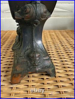Antique Victorian Seth Tomas Metal Long Alarm Green Man Motifs Part Not Working