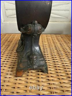 Antique Victorian Seth Tomas Metal Long Alarm Green Man Motifs Part Not Working