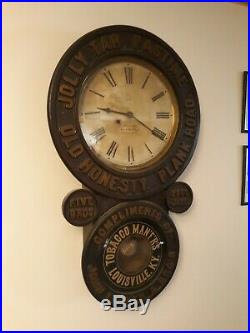 Antique Vintage Clock Baird Advertising Clock Nice And Running Condition