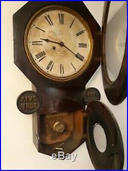 Antique Vintage Clock Baird Advertising Clock Nice And Running Condition