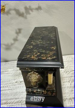 Antique Vintage ST 1880 Seth Thomas Adamantine 4 Column Lion Heads Table Clock