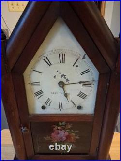 Antique / Vintage Seth Thomas 8-Day Steeple Clock Working. Beautiful