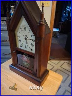 Antique / Vintage Seth Thomas 8-Day Steeple Clock Working. Beautiful