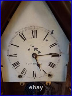 Antique / Vintage Seth Thomas 8-Day Steeple Clock Working. Beautiful