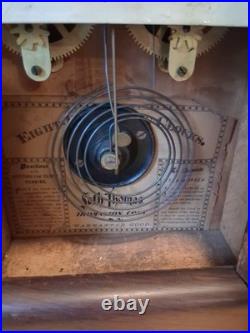 Antique / Vintage Seth Thomas 8-Day Steeple Clock Working. Beautiful