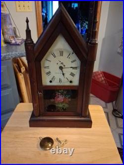 Antique / Vintage Seth Thomas 8-Day Steeple Clock Working. Beautiful