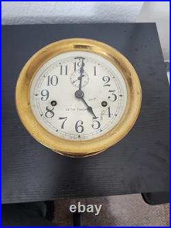 Antique/Vintage Seth Thomas Brass Maritime Ships Clock