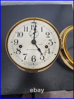 Antique/Vintage Seth Thomas Brass Maritime Ships Clock