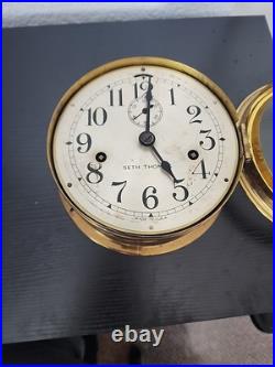 Antique/Vintage Seth Thomas Brass Maritime Ships Clock
