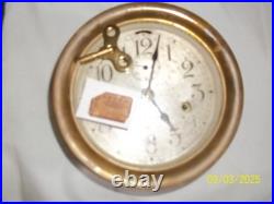 Antique/Vintage Seth Thomas Brass Maritime Ships Clock, Working good glass dials