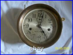 Antique/Vintage Seth Thomas Brass Maritime Ships Clock, Working good glass dials