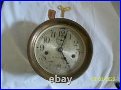 Antique/Vintage Seth Thomas Brass Maritime Ships Clock, Working good glass dials