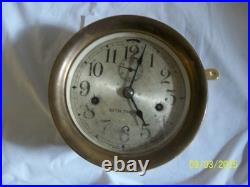Antique/Vintage Seth Thomas Brass Maritime Ships Clock, Working good glass dials
