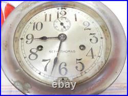 Antique Vintage Seth Thomas Clock Co Brass Ship Boat Clock