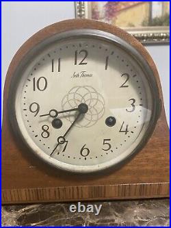 Antique Vintage Seth Thomas Manual Clock, Original Clockworks and Key
