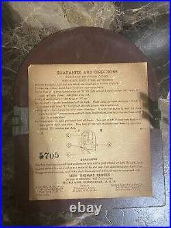 Antique Vintage Seth Thomas Manual Clock, Original Clockworks and Key